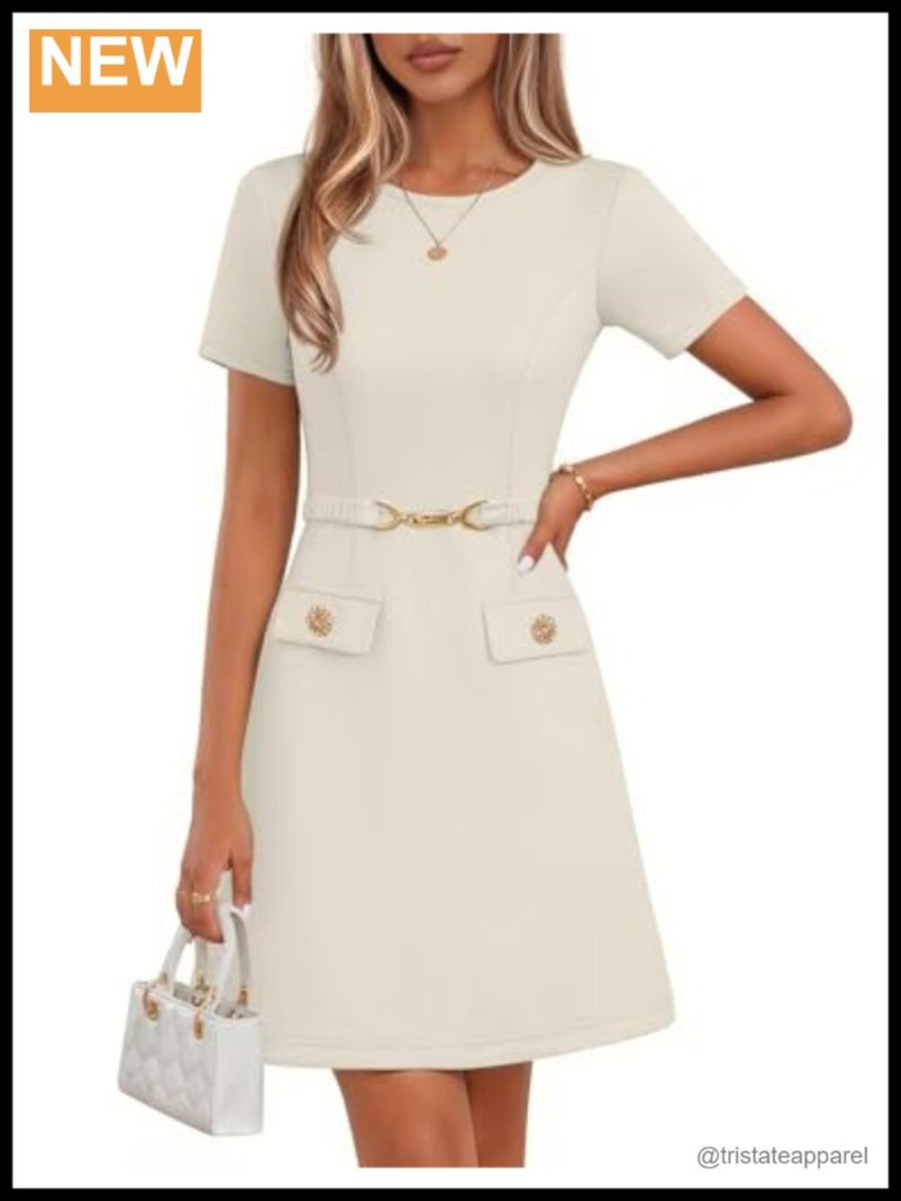 MEROKEETY Women's Summer Business Casual Work Office Mini Dress